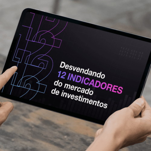 Ilustração do ebook "Desvendando 12 indicadores do mercado de investimentos".