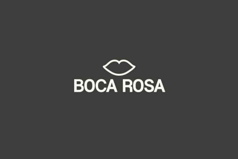 Logotipo do rebranding Boca Rosa Beauty com ícone de lábios acima do texto.