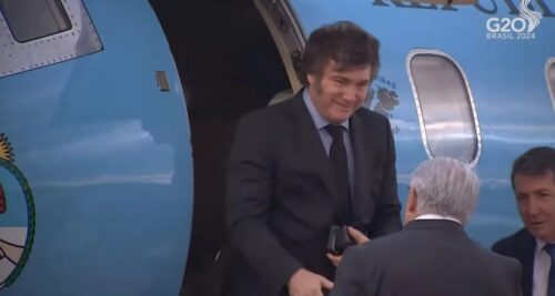 Milei chega por último ao G20, gerando especulações sobre a participação da Argentina na cúpula
