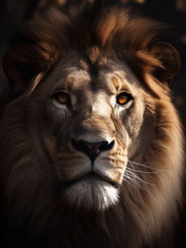 Imagem de um leão, representando o calendário de restituição do Imposto de Renda 2025.