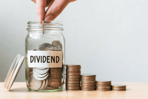 Ilustração de rendimentos através de dividendos