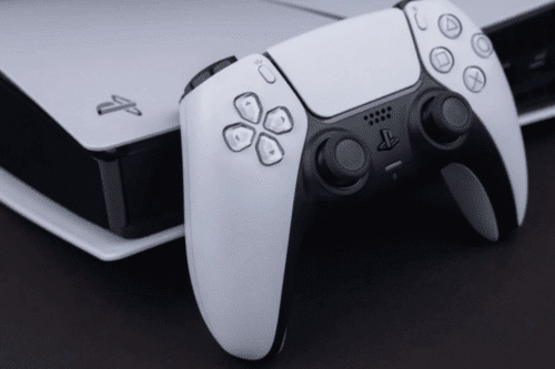 Controle e console do PS5 da Sony