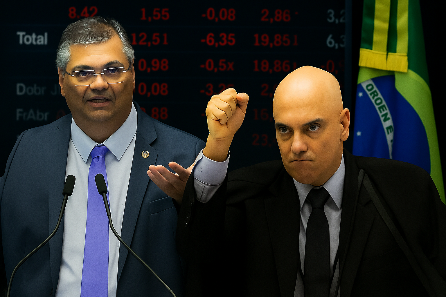 Ministro do STF Alexandre de Moraes com o punho erguido