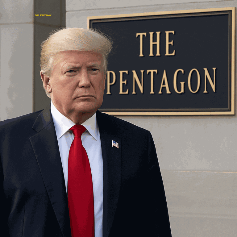imagem realista de Trump e Pentágono gerada por IA autoral Melhor Investimento