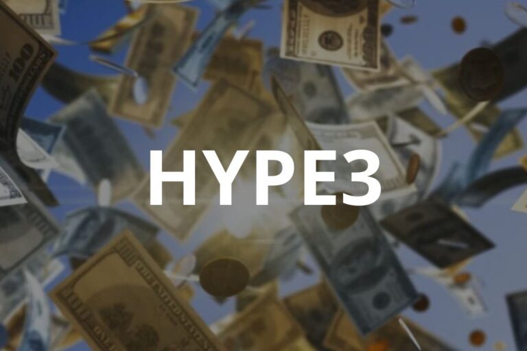 Imagem de dinheiro em dólares voando com a palavra HYPE3 ao centro, referenciando investimentos ou ações no mercado financeiro brasileiro.