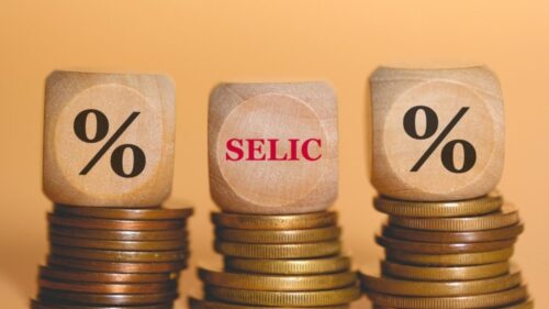 Ilustração moedas e dados para Taxa Selic