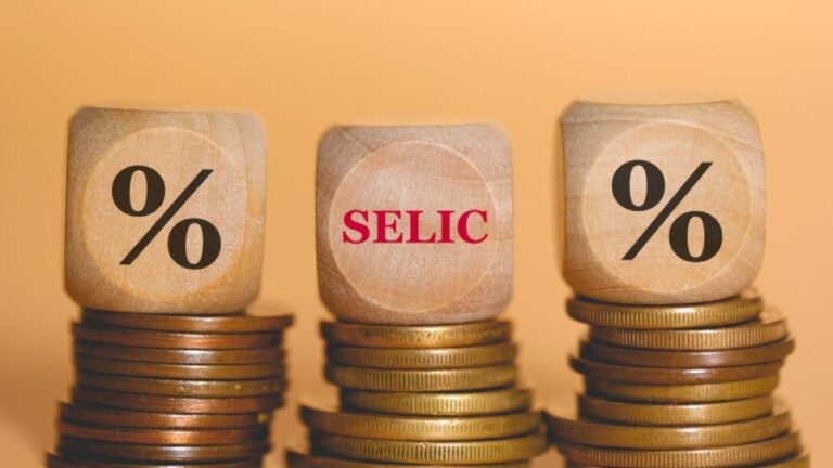 Ilustração moedas e dados para Taxa Selic