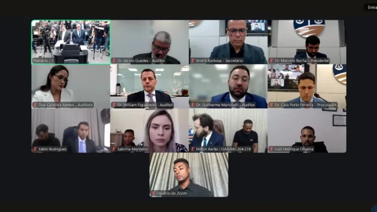 Print do julgamento online do atacante Bruno Henrique no STJD