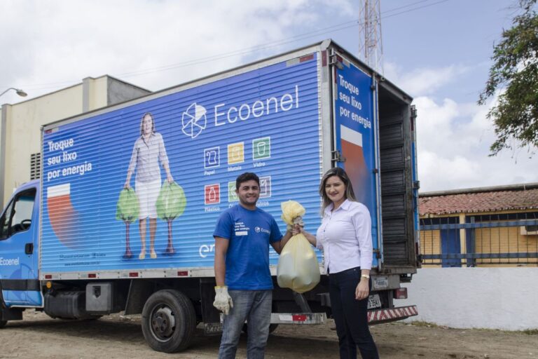 Campanha da Enel para reciclagem de lixo. Foto: Divulgação