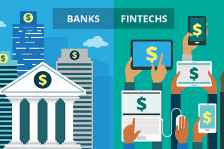 Ilustração Bancos x Fintechs. Entenda as propostas de mudança na regulamentação no Melhor Investimento