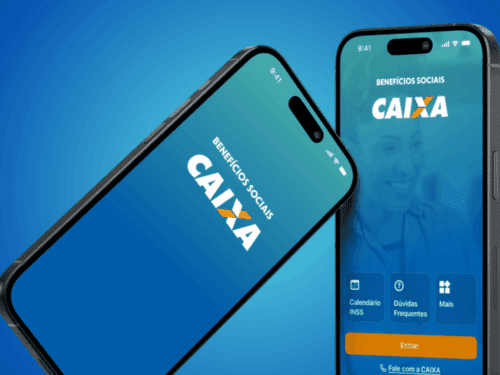 Celular com o aPP da Caixa, que vai lançar a "Bet Da Caixa", plataforma estatal de apostas esportivas.
