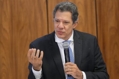 Ministro da Fazenda, Fernando Haddad, em pronunciamento sobre a MP 1.303.