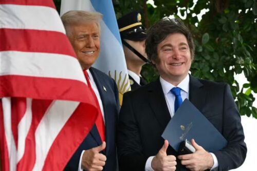 Donald Trump recebe o presidente da Argentina, Javier Milei, na Casa Branca