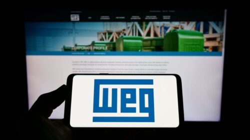Logo da WEG, ticker WEGE3