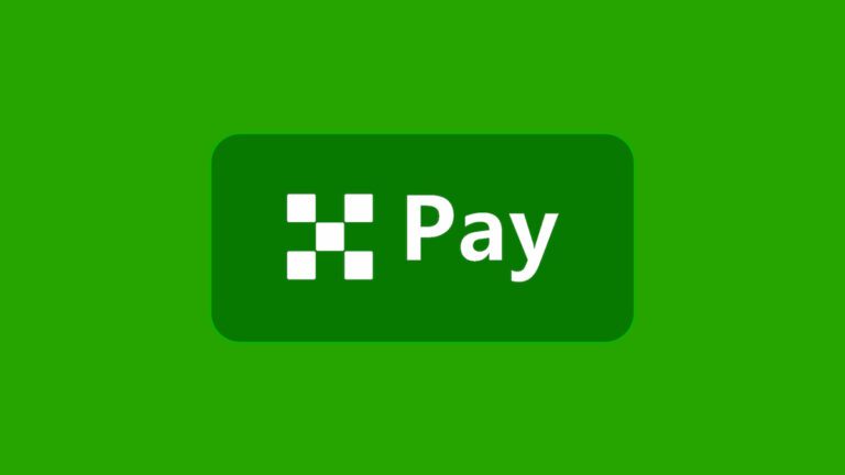 Logotipo verde da OKX Pay, plataforma de pagamentos em cripto com rendimento em dólar.