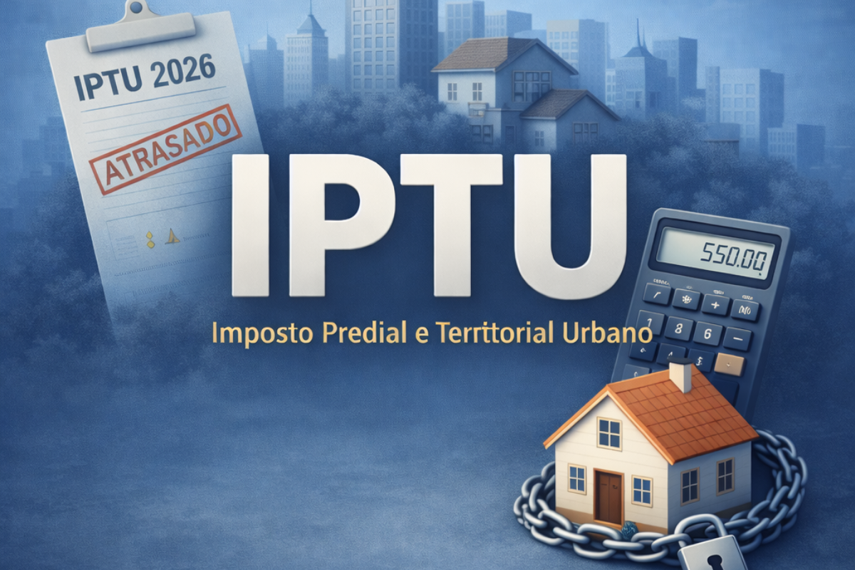 Arte simbolizando o IPTU